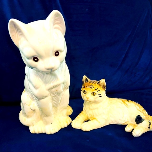 🐈‍⬛ VINTAGE 1960’s CERAMIC CAT KITTY DECOR PIECES - Picture 1 of 10